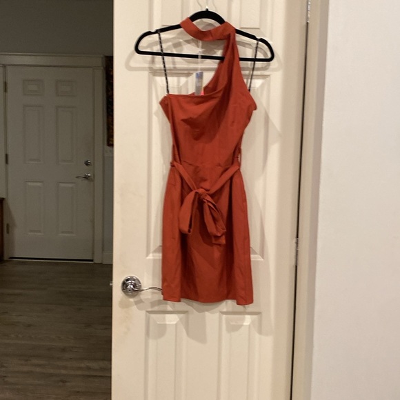 *New* One-Shoulder Dress in Rust from Misguided, size 8 - Picture 12 of 14